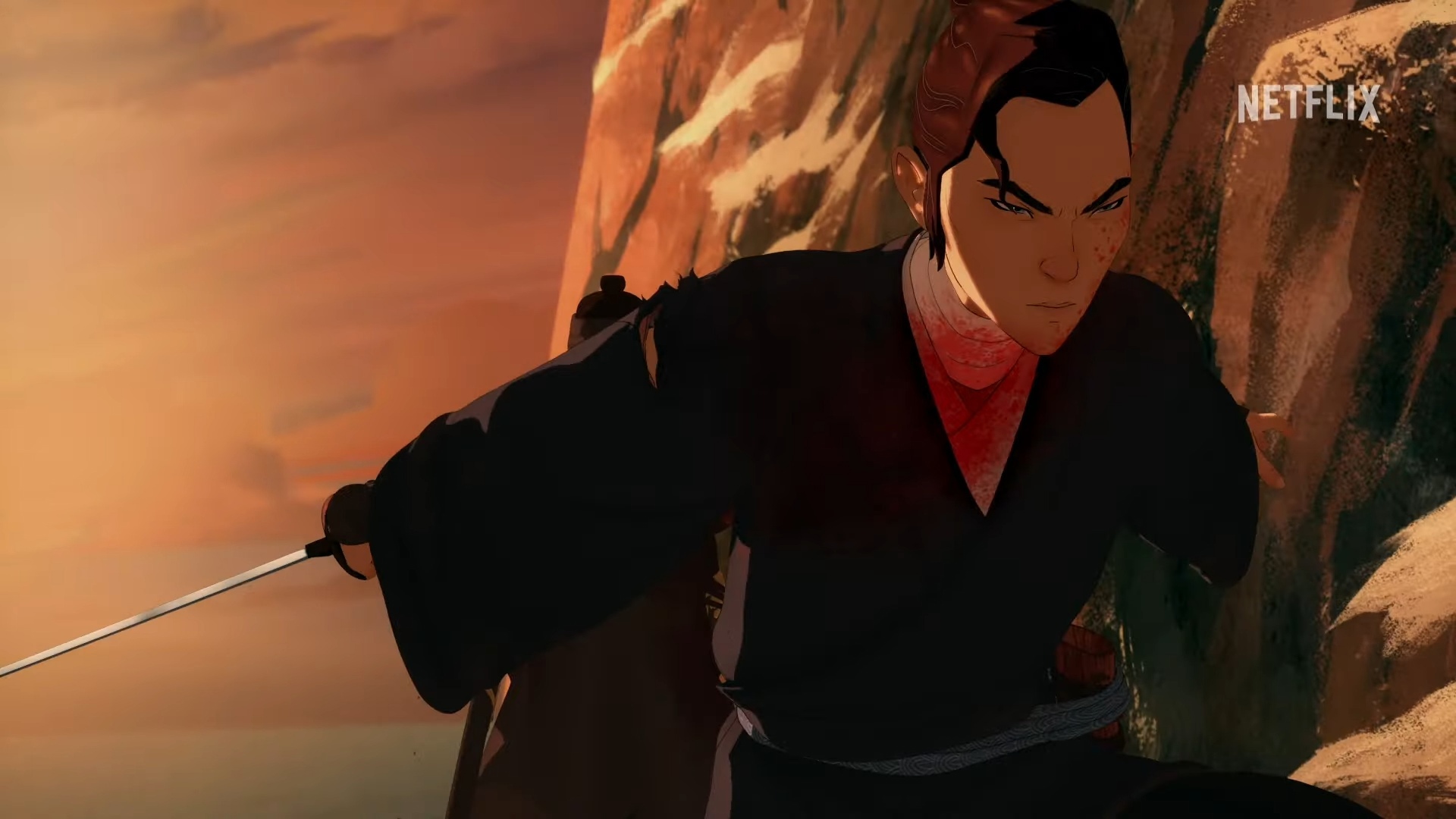 Обложка: кадр из сериала Blue Eye Samurai