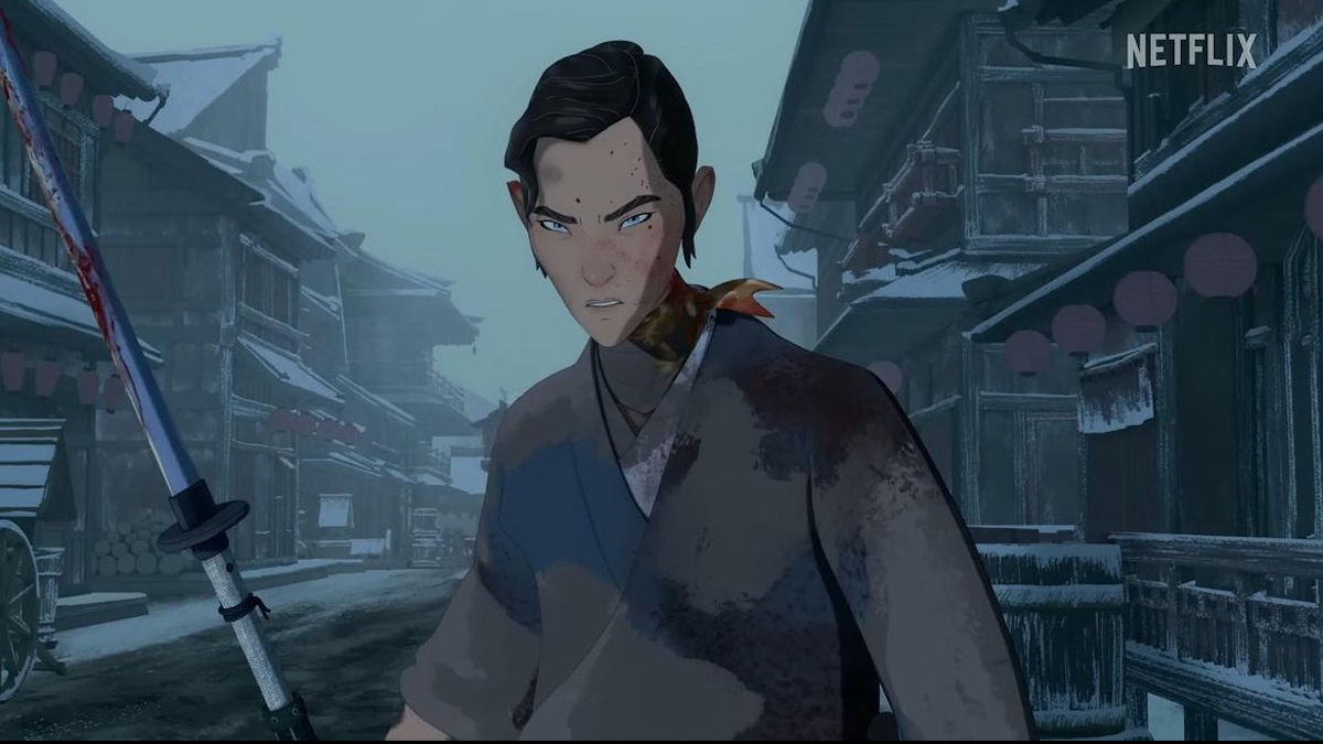 Обложка: кадр аниме «Голубоглазый самурай» (2023—…)