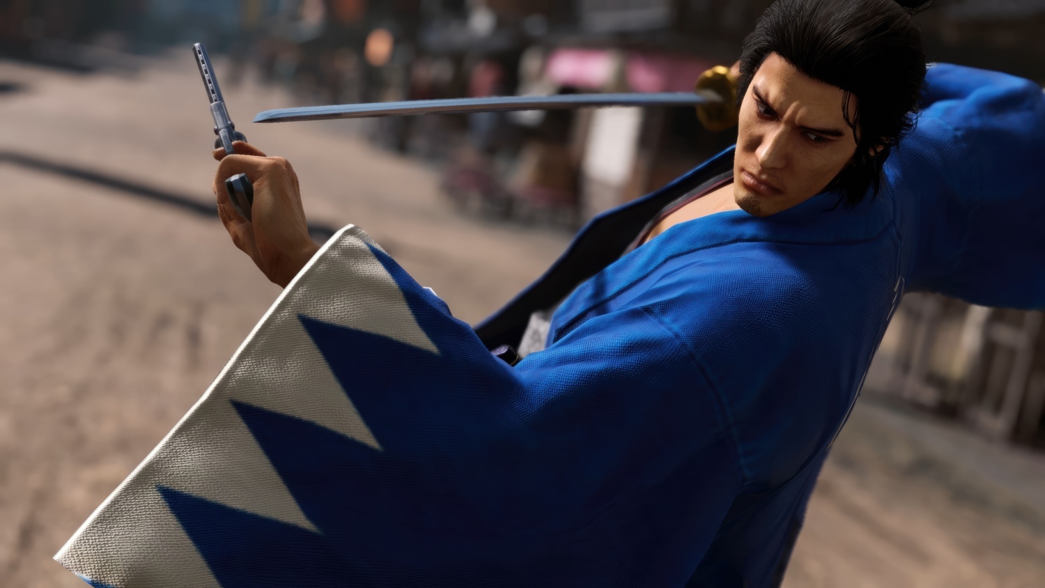 Обложка: скриншот из игры Like a Dragon: Ishin