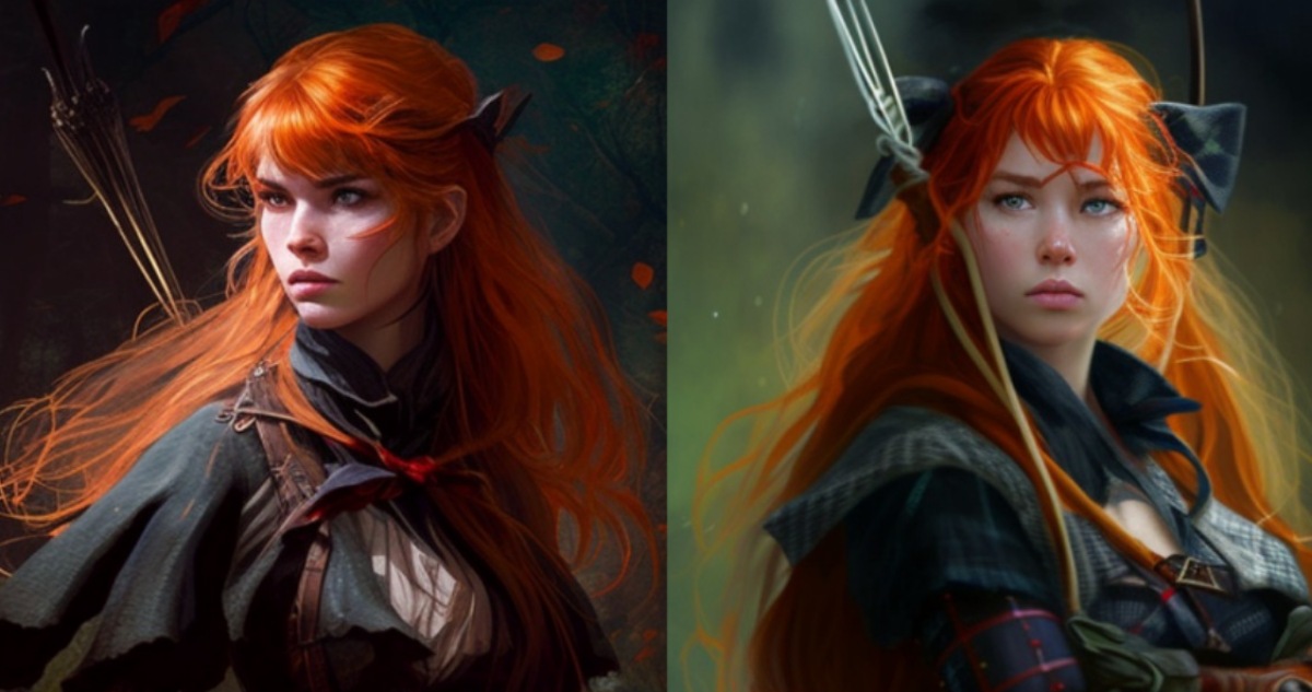 Аска Лэнгли в образе героини фэнтези // сгенерировано «Канобу» с помощью Midjourney