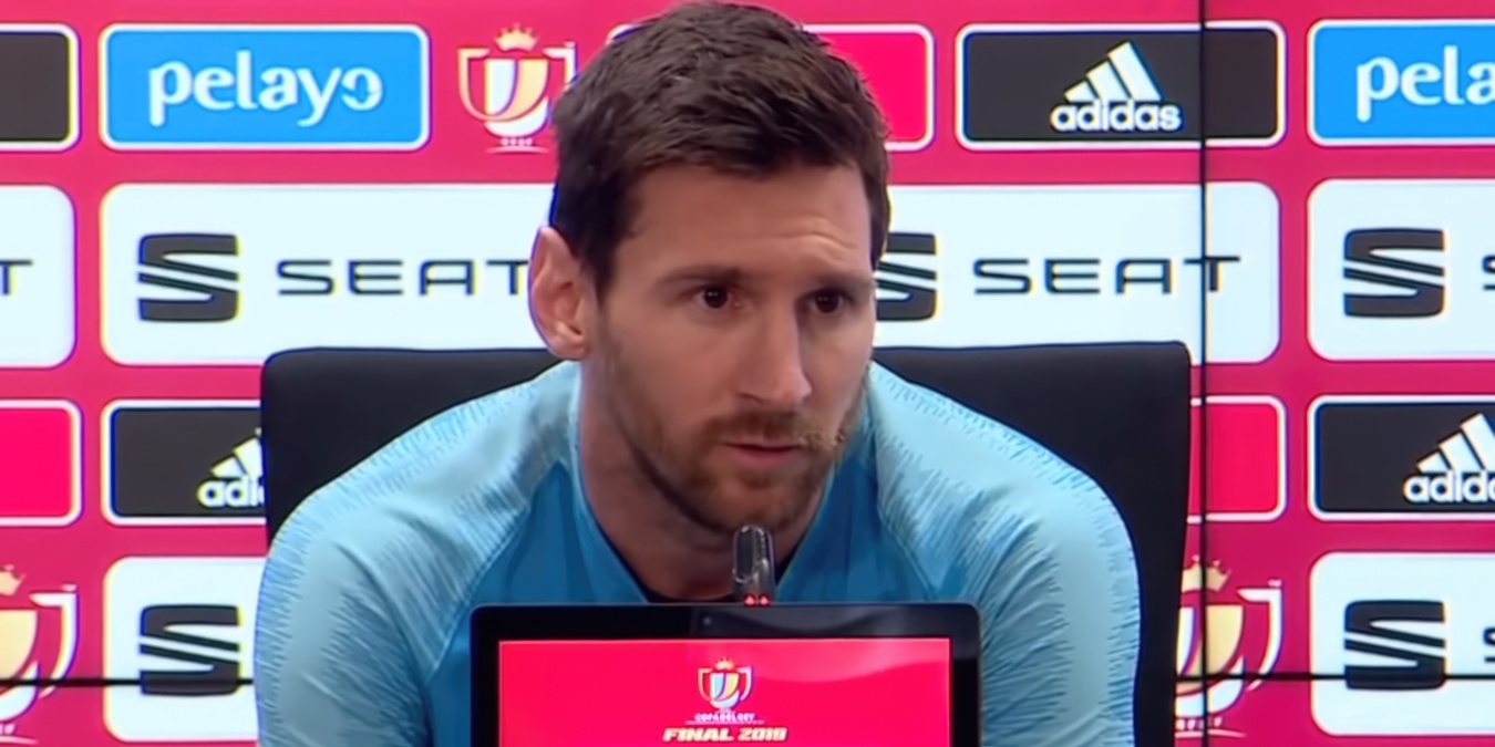 Обложка: скриншот «Канобу» / Leo Messi en conferencia de prensa antes de la final de Copa del Rey