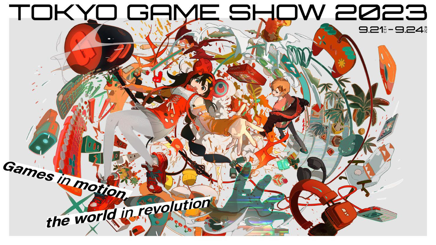 Представлен красочный арт выставки Tokyo Game Show 2023 от художника Kukka