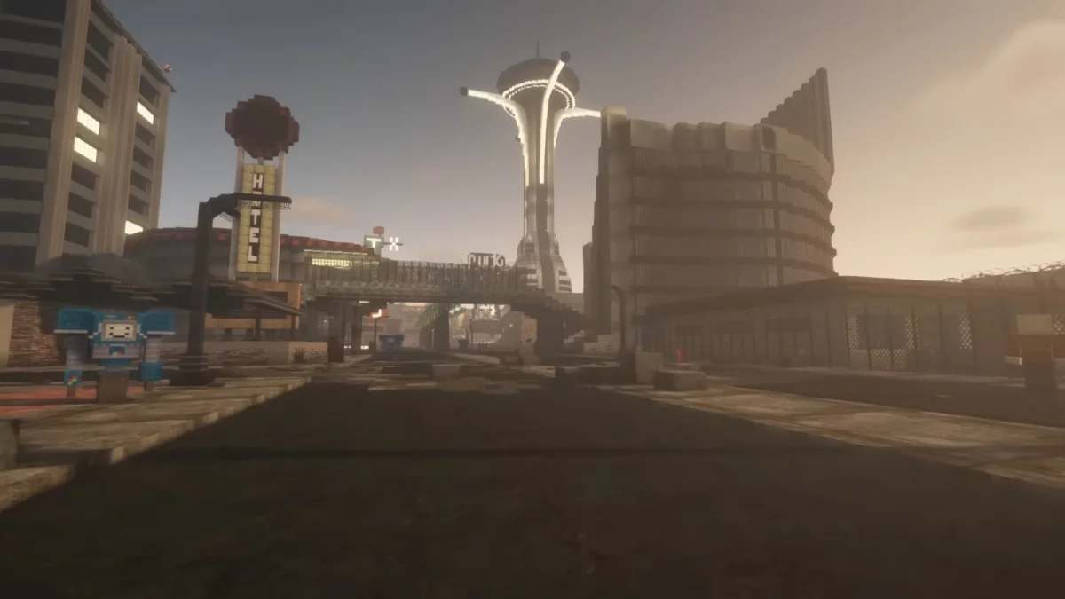 Моддеры с точностью воссоздали в Minecraft карту и геймплей Fallout: New Vegas - изображение 1