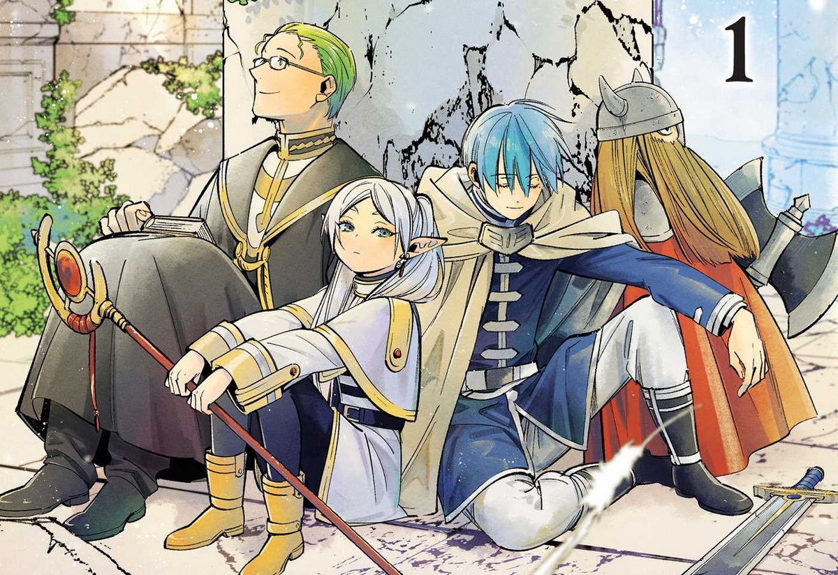 Обложка: изображение к первому тому манги Frieren: Beyond Journey's End