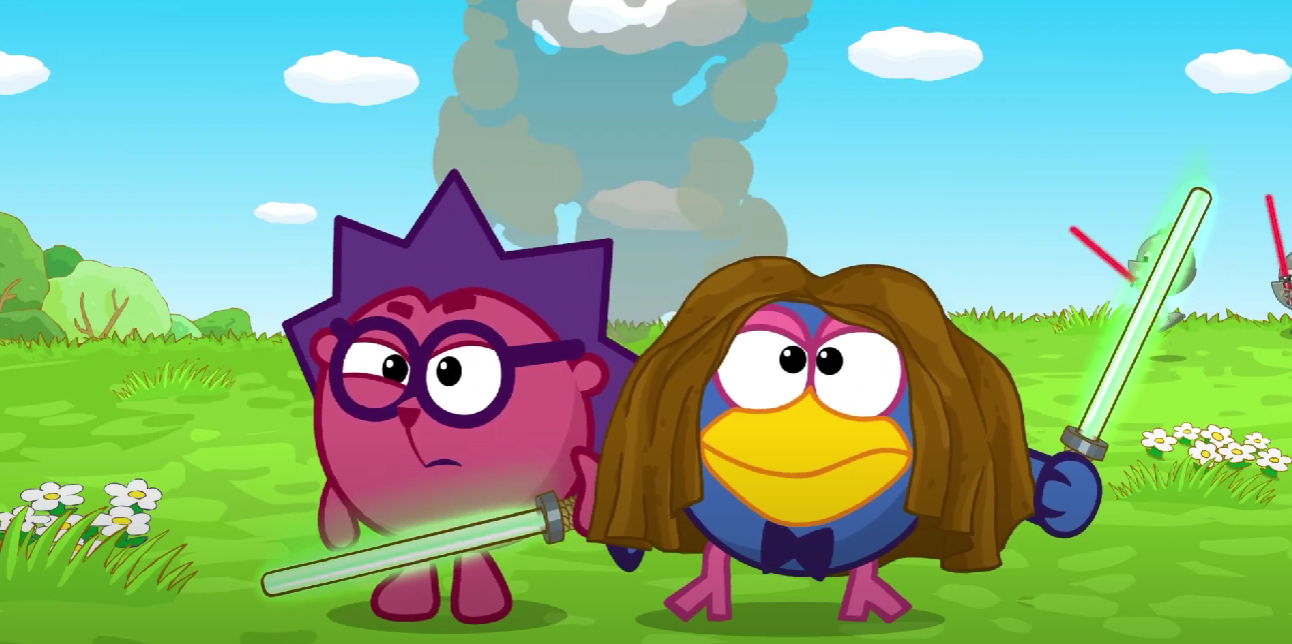 Обложка: кадр трейлера «Смешарики снимают кино» (2023)