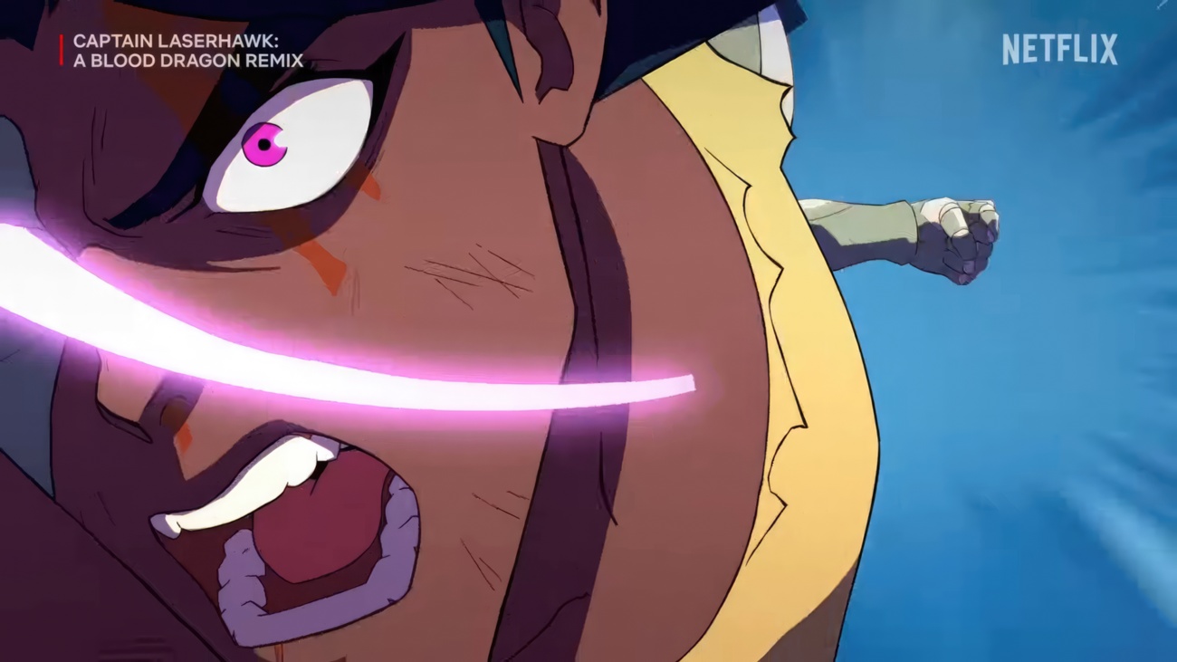 Обложка: кадр из сериала Captain Laserhawk: A Blood Dragon Remix