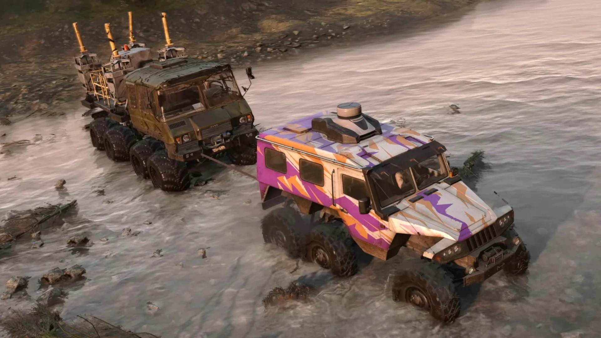 Авторы Expeditions: A MudRunner Game показали обзорный ролик игры