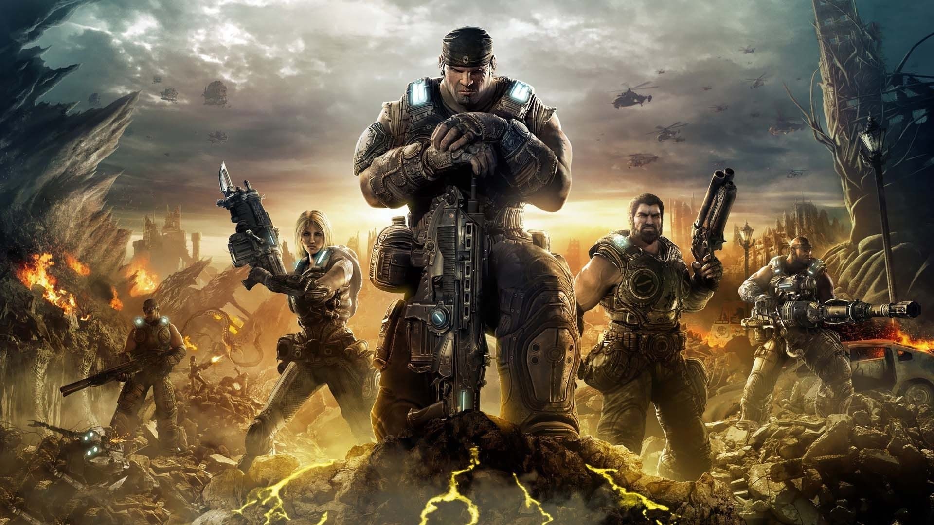 Обложка: арт из Gears of War