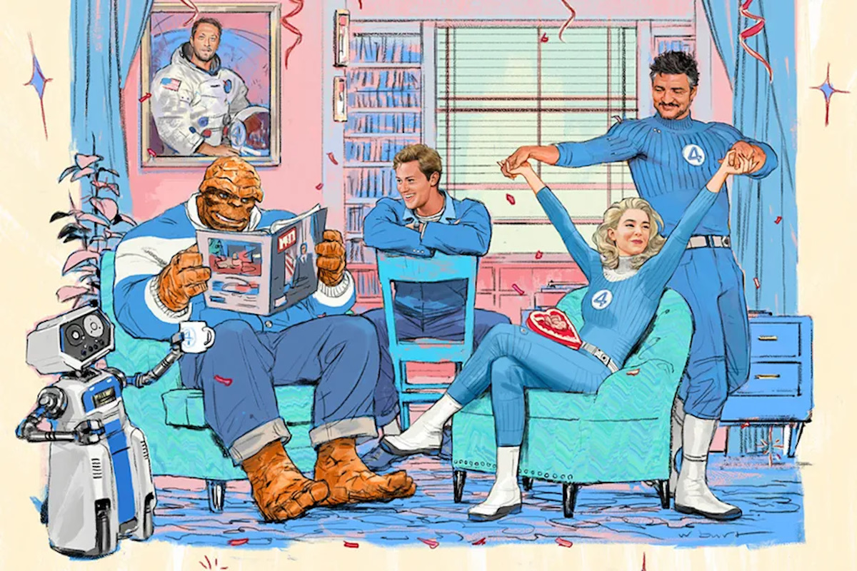 Обложка: постер фильма «Фантастическая четвёрка» (2025)