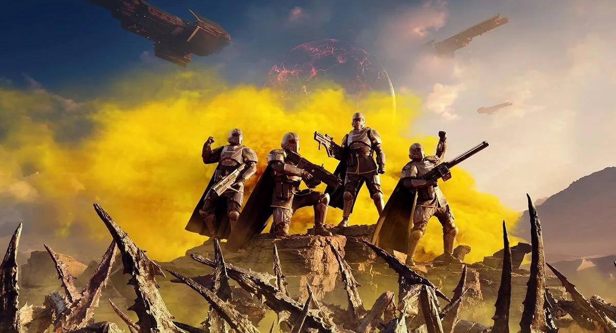 Обложка: постер игры Helldivers 2