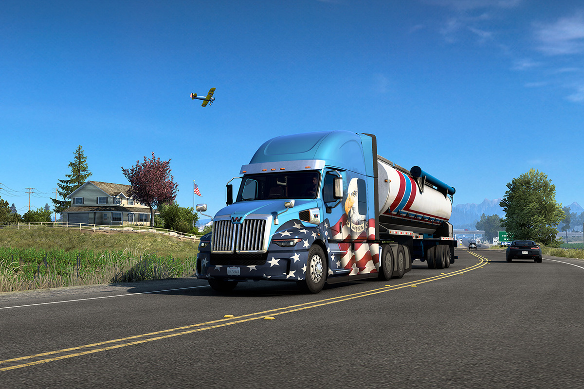 В ролике на 20 минут показали штат Небраска из American Truck Simulator