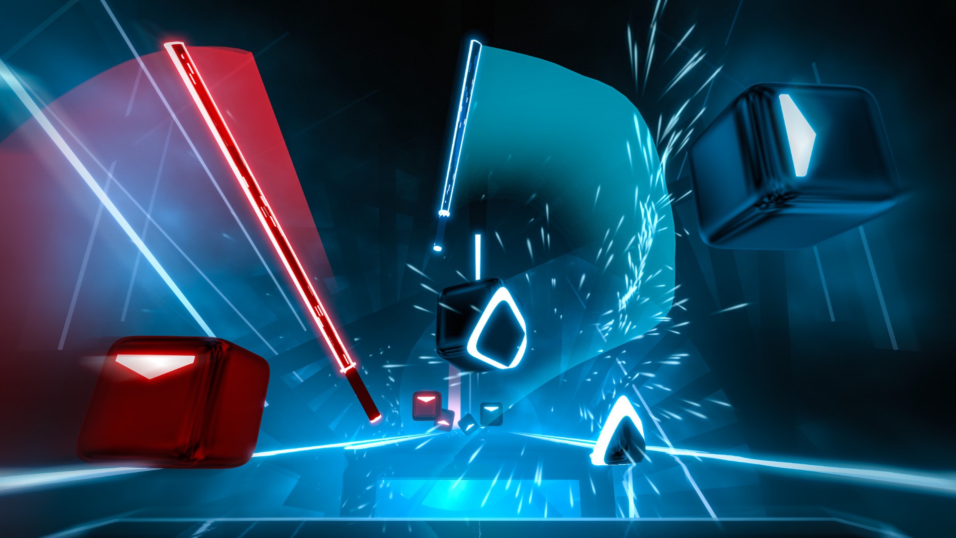 Обложка: скриншот из Beat Saber