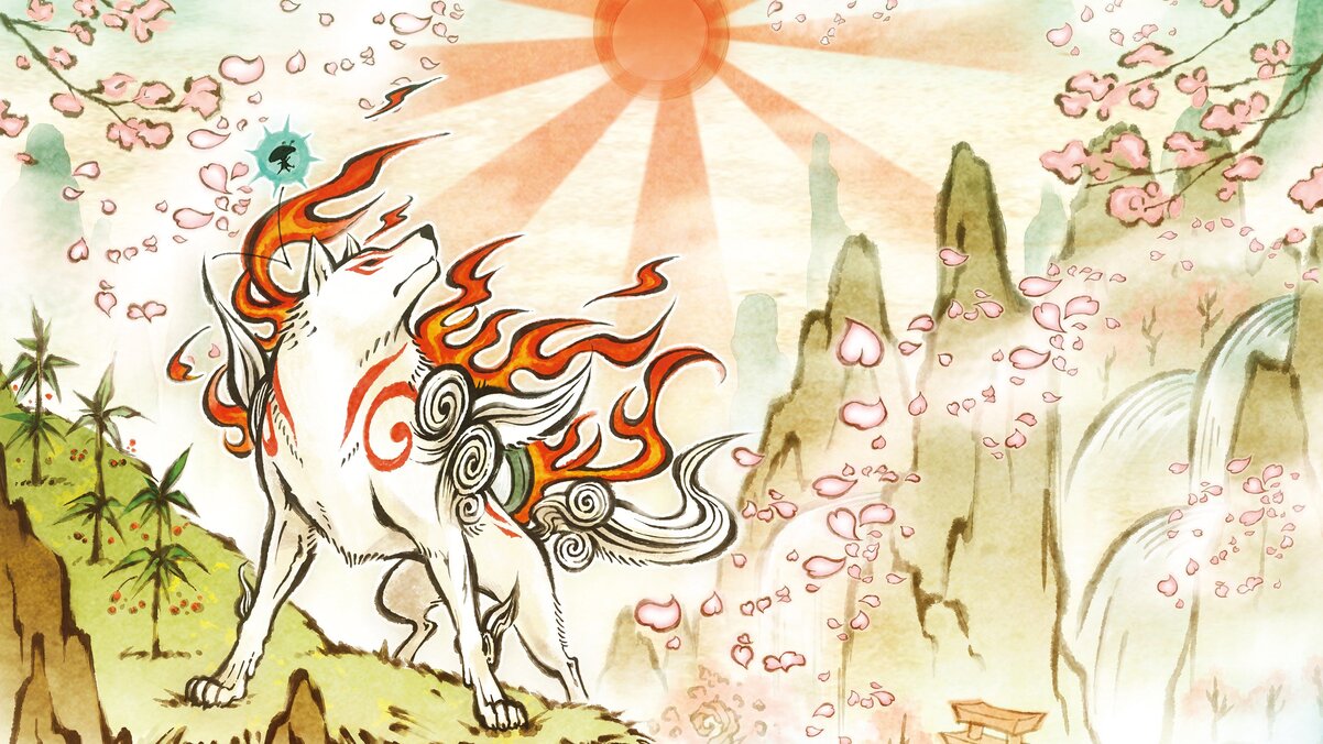 Обложка: постер игры Okami