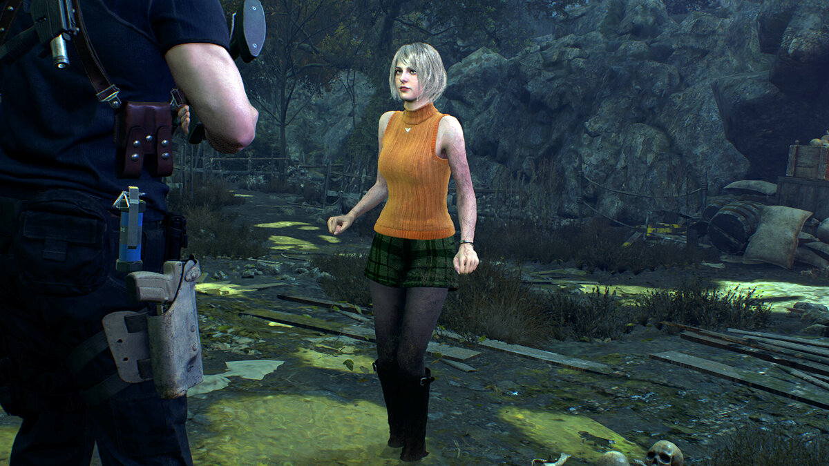 Модель перевоплотилась в нежную и хрупкую Эшли Грэм из игры Resident Evil 4