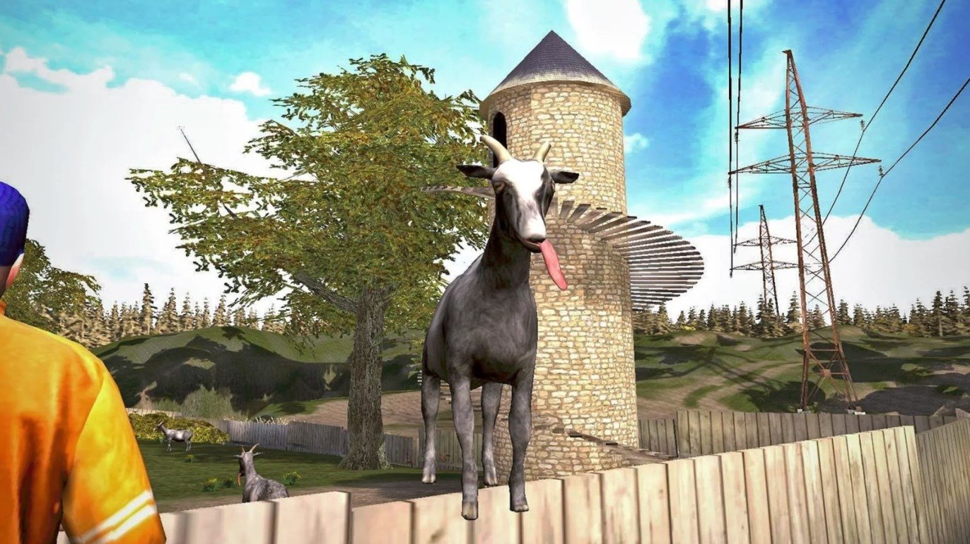 Обложка: скриншот из Goat Simulator