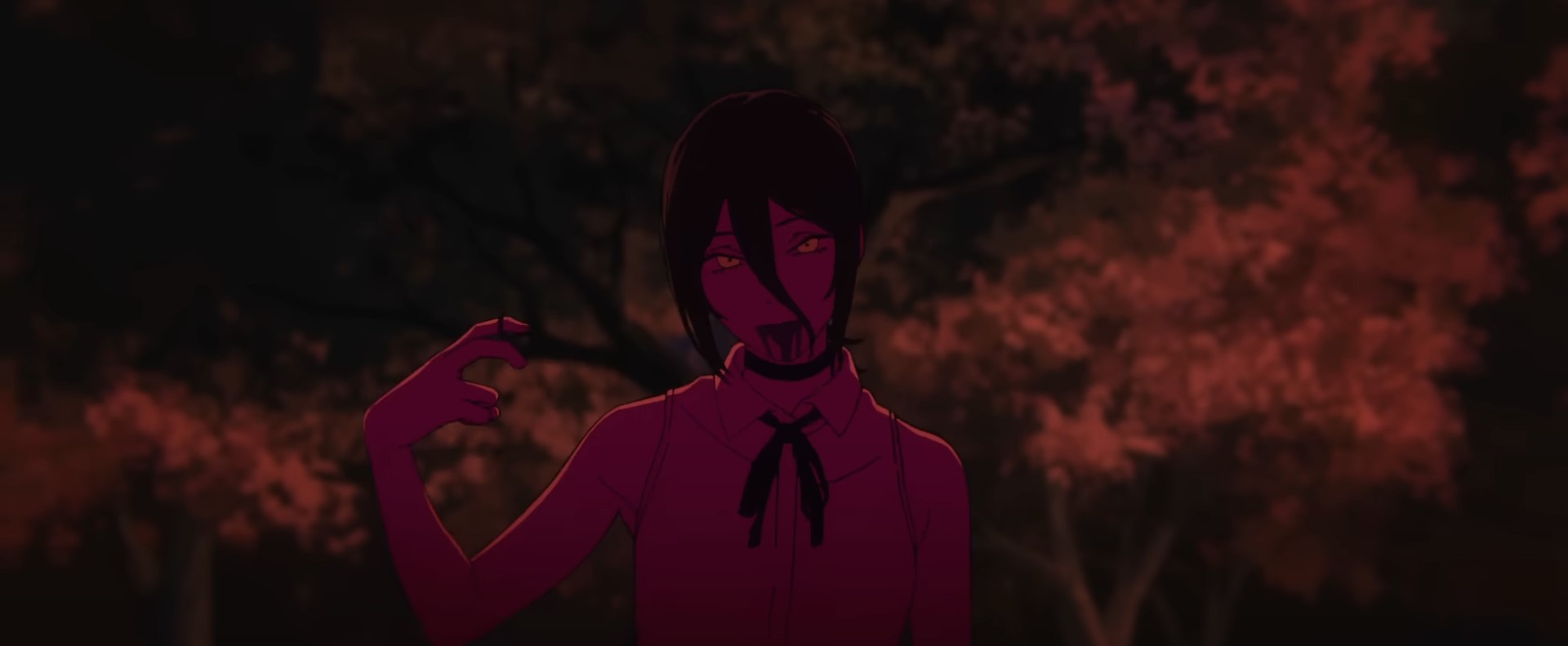 Обложка: кадр из трейлера аниме «Человек-бензопила: Арка Резе»