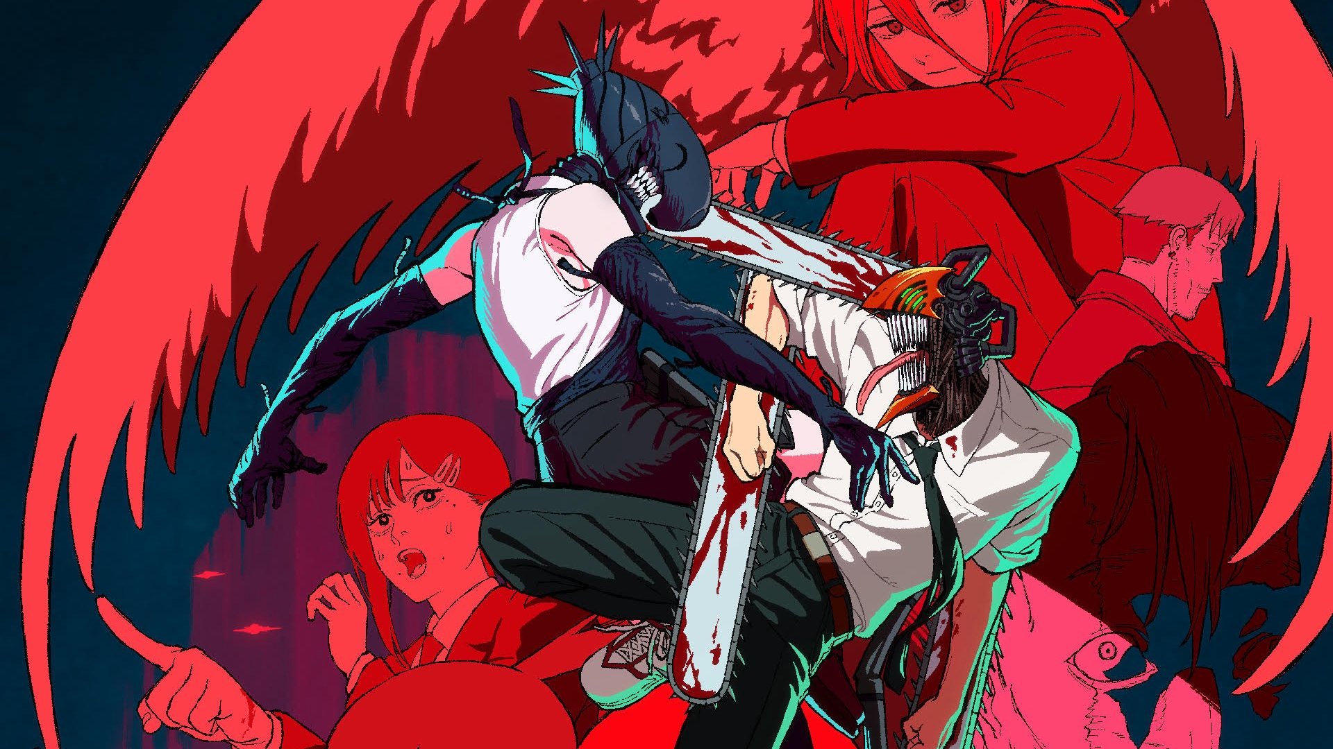 Обложка: постер аниме «Человек-бензопила: Арка Резе»