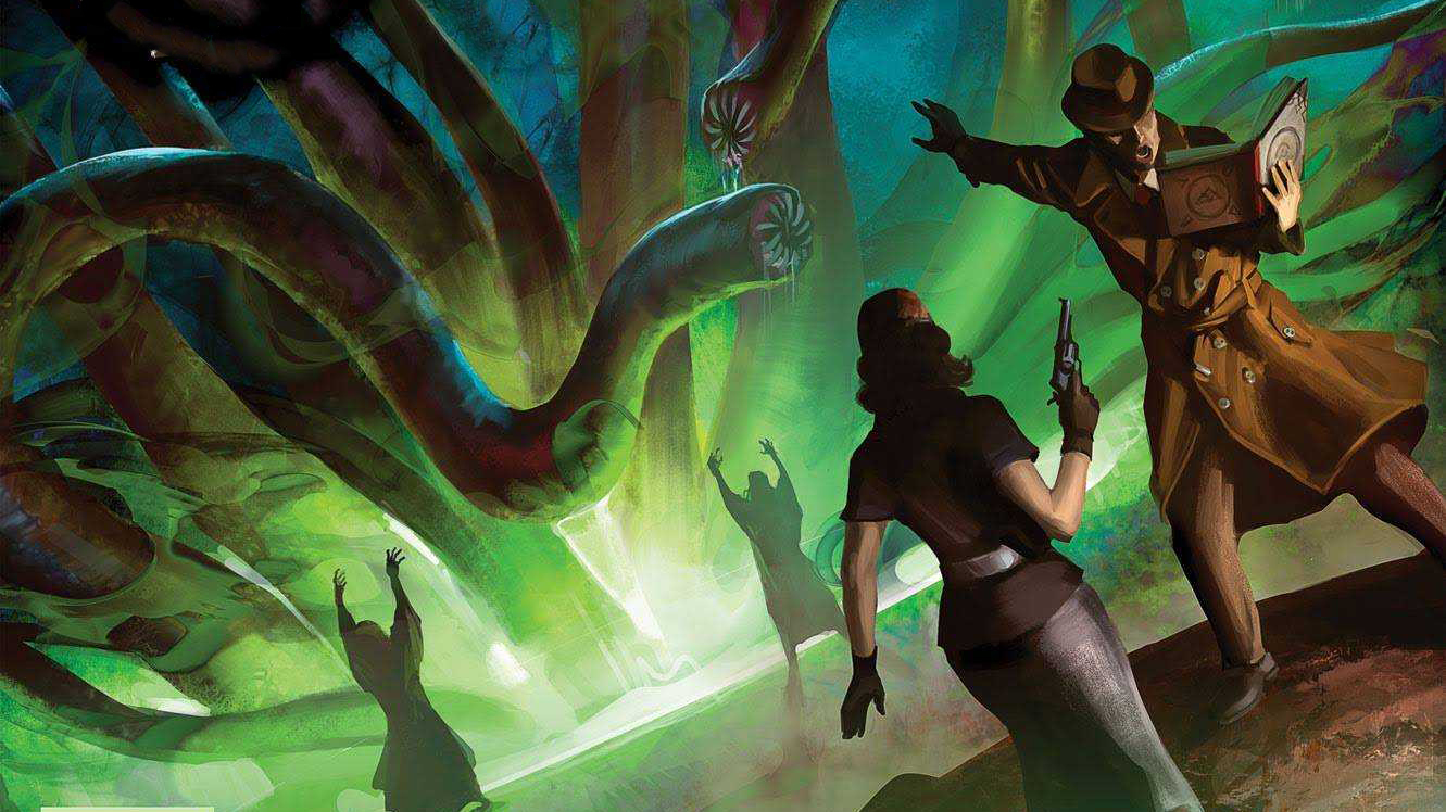 Обложка настольной игры «Тайны Аркхэма»