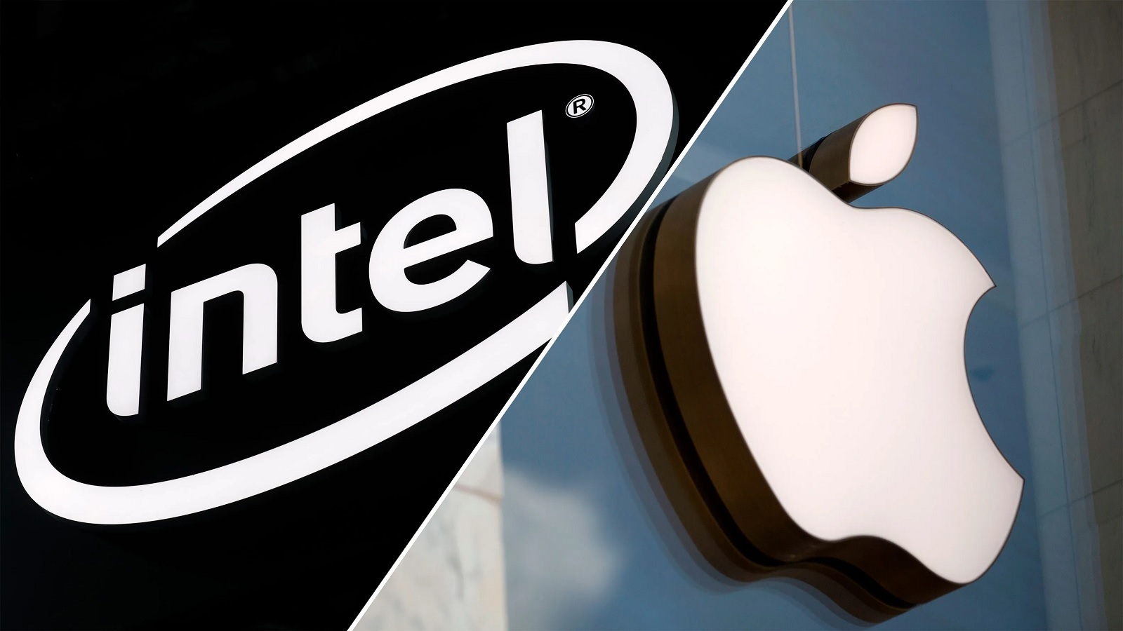 Обложка: логотипы компаний Intel и Apple