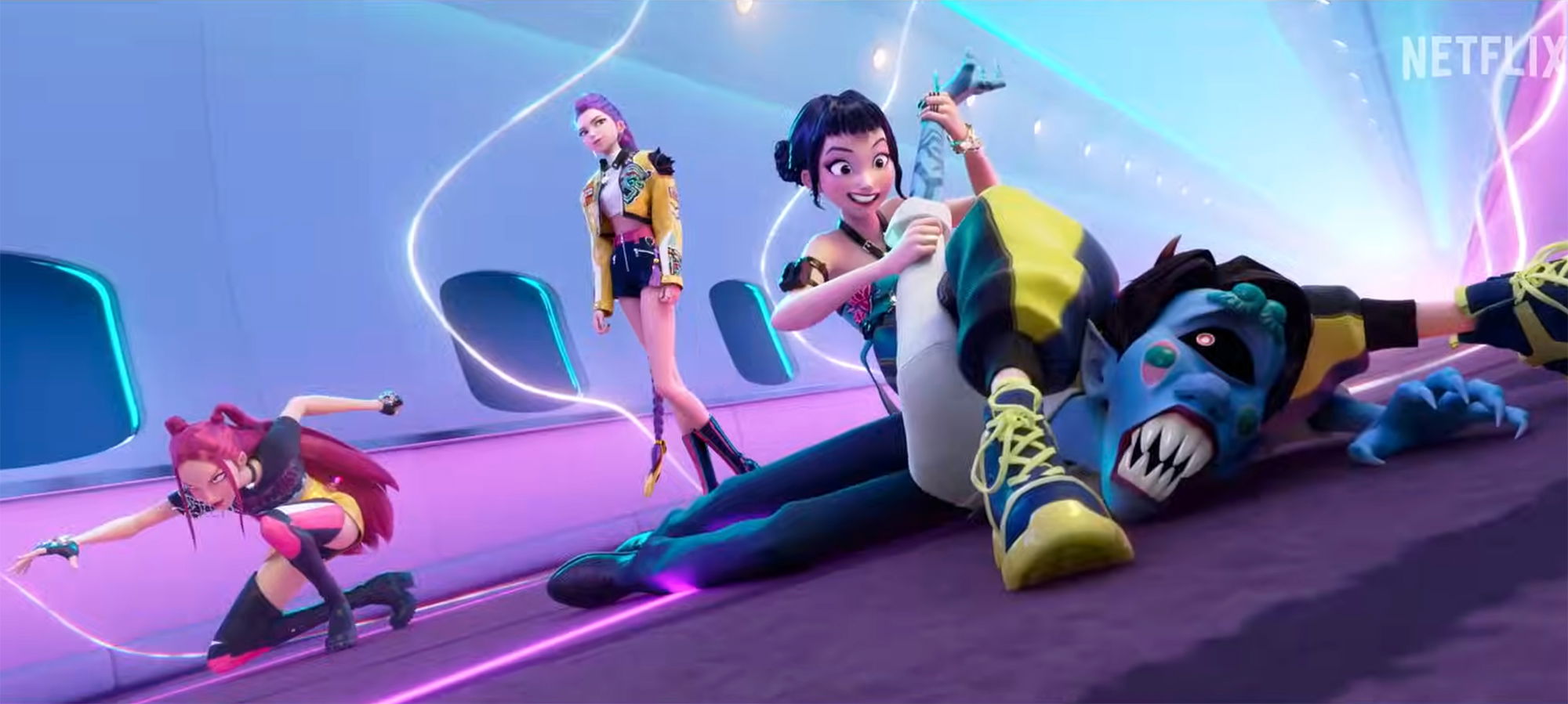 Обложка: кадр из мультфильма «Кей-поп-охотницы на демонов». Источник: Netflix