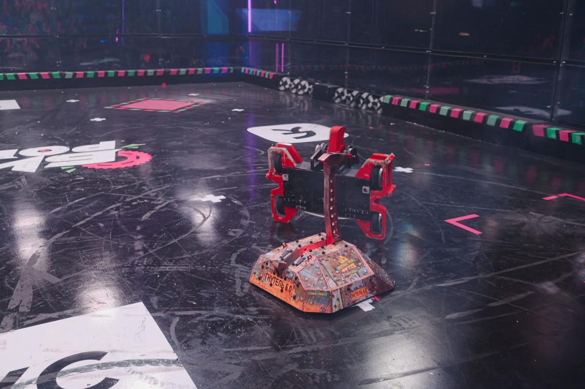 Обложка: робот «Гнутель 5.0». Источник: пресс-служба «Битвы роботов»