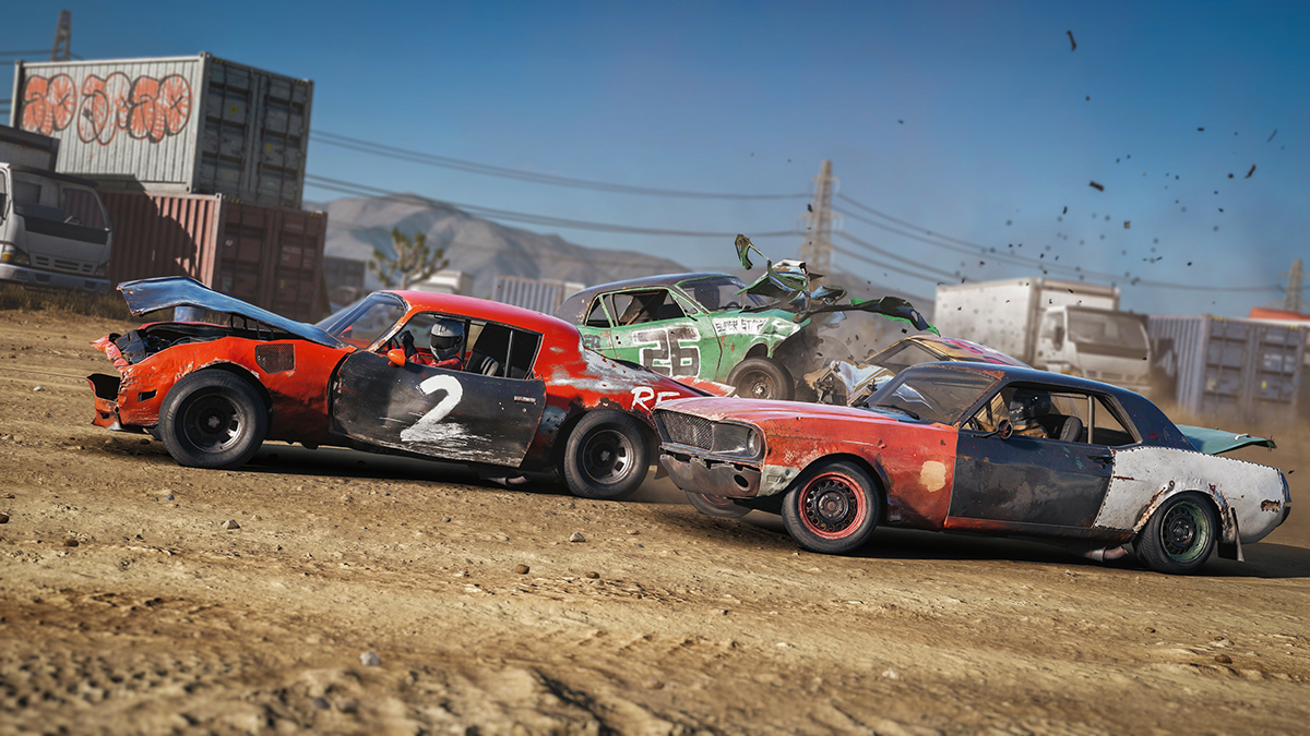 Сминаемость автомобилей и физику Wreckfest 2 сравнили с первой частью