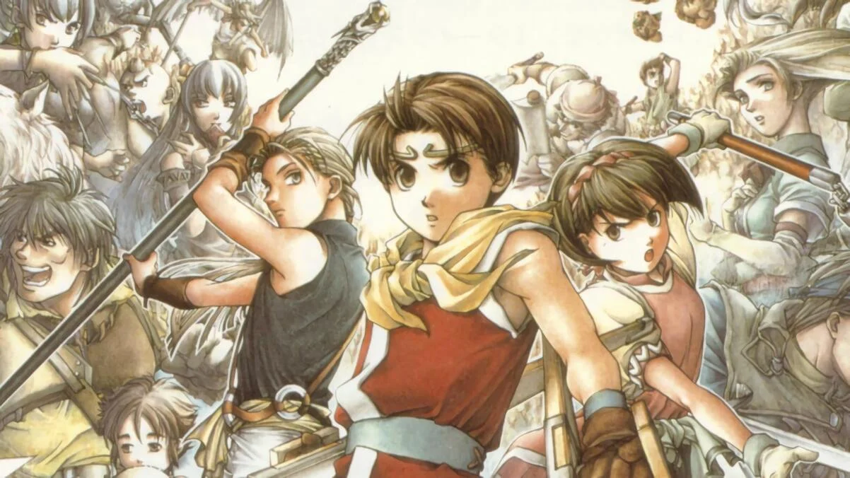 Обложка: постер игры Suikoden