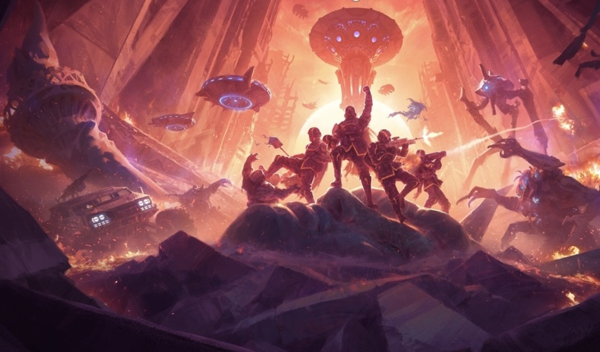 Обложка: постер обновления «Сердце демократии» для Helldivers 2