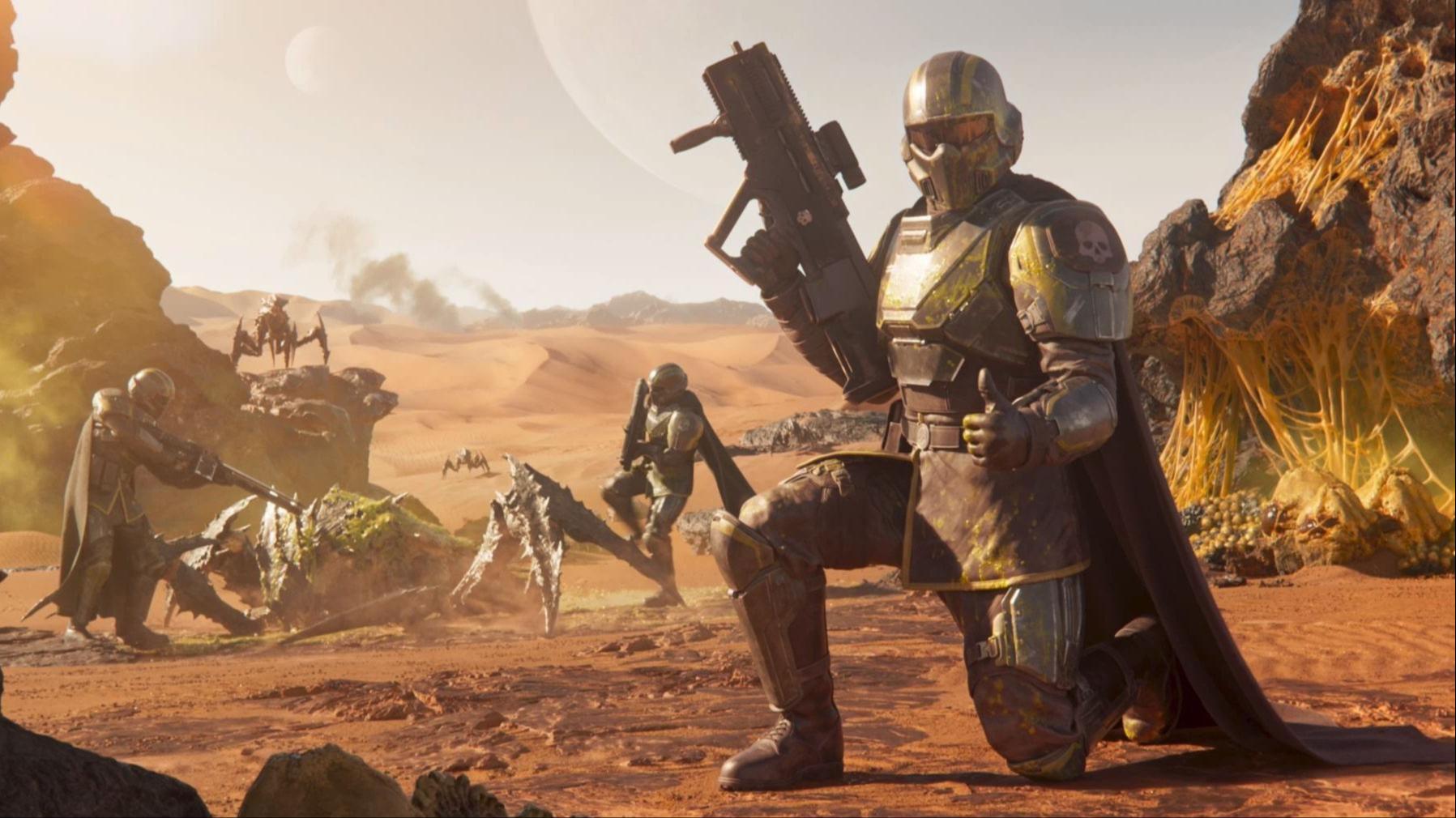 Обложка: скриншот из Helldivers 2