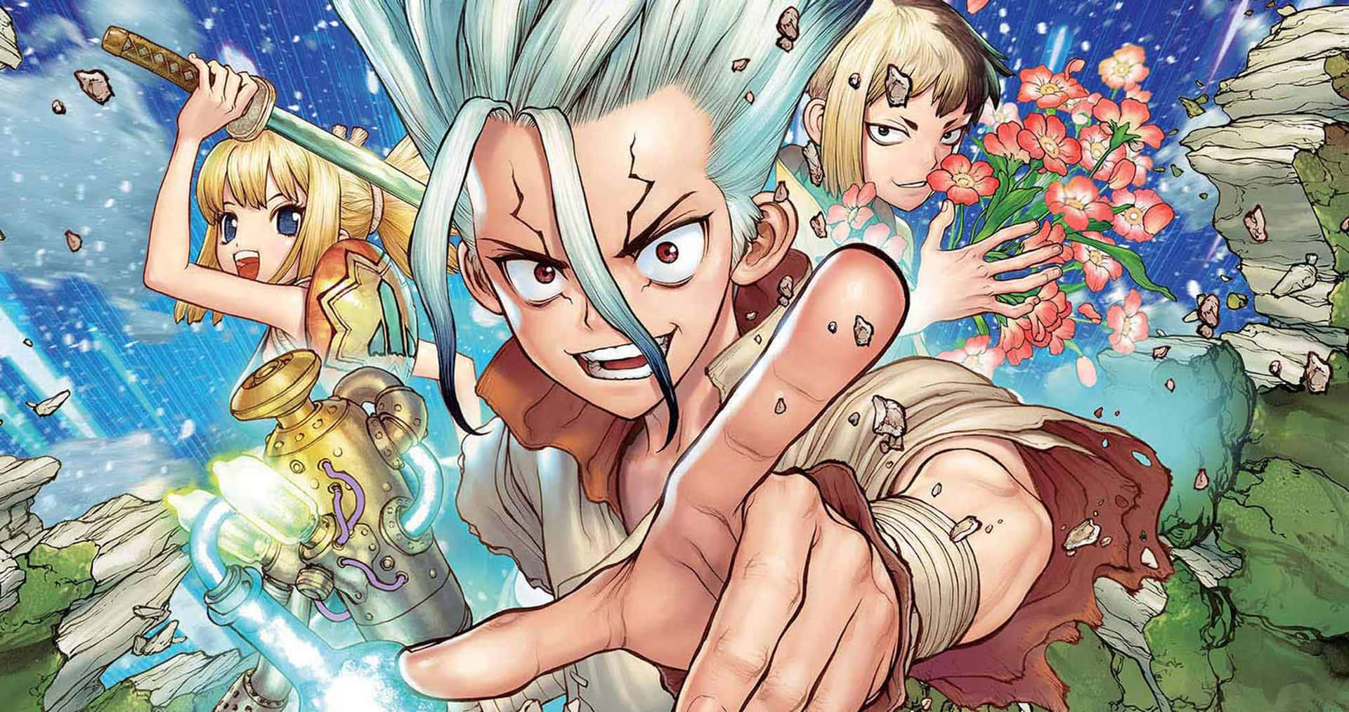 Обложка: манга Dr. Stone