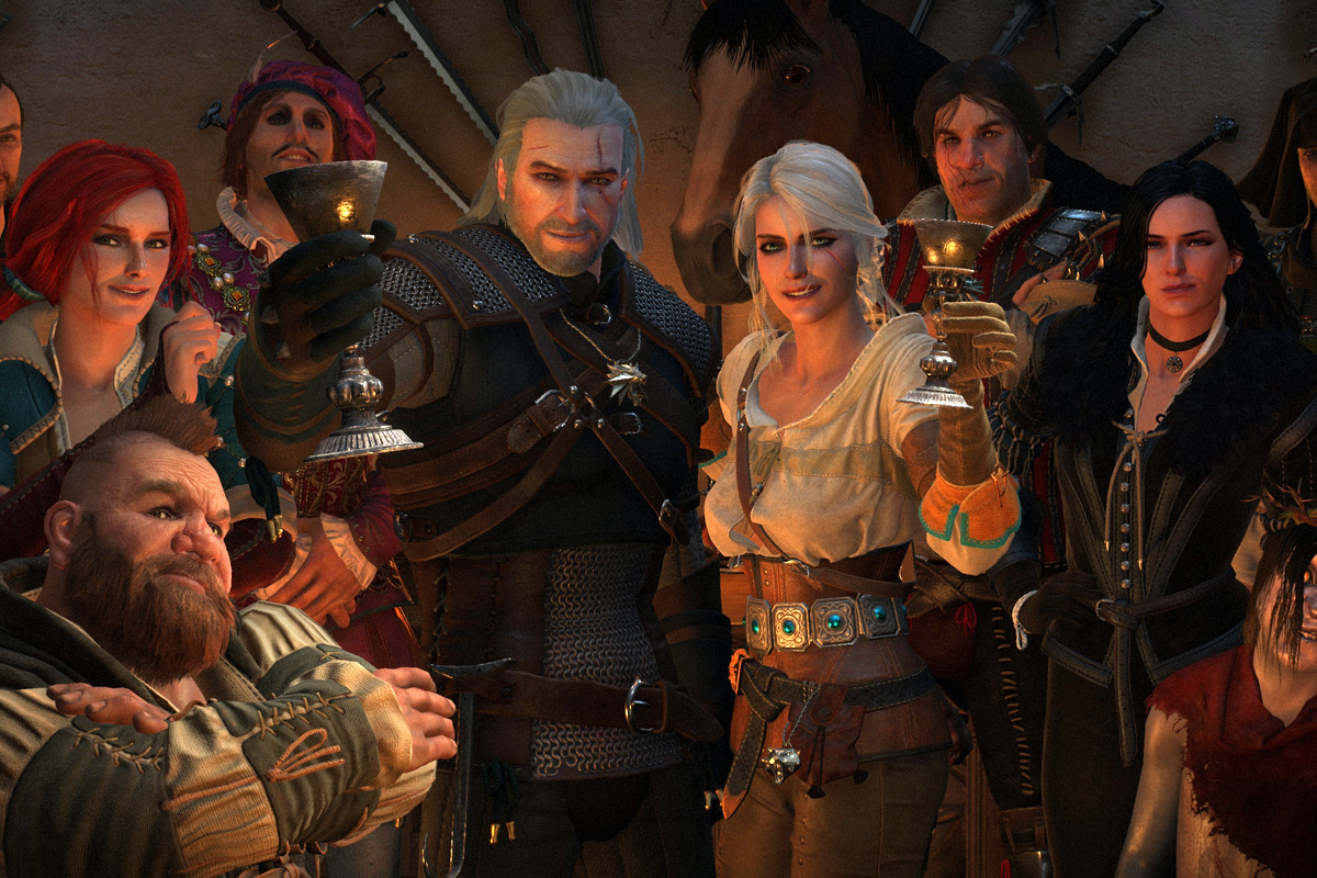 Обложка: групповой портрет в честь 10-летнего юбилея «Ведьмака 3: Дикая охота». Кадр: CD Projekt RED