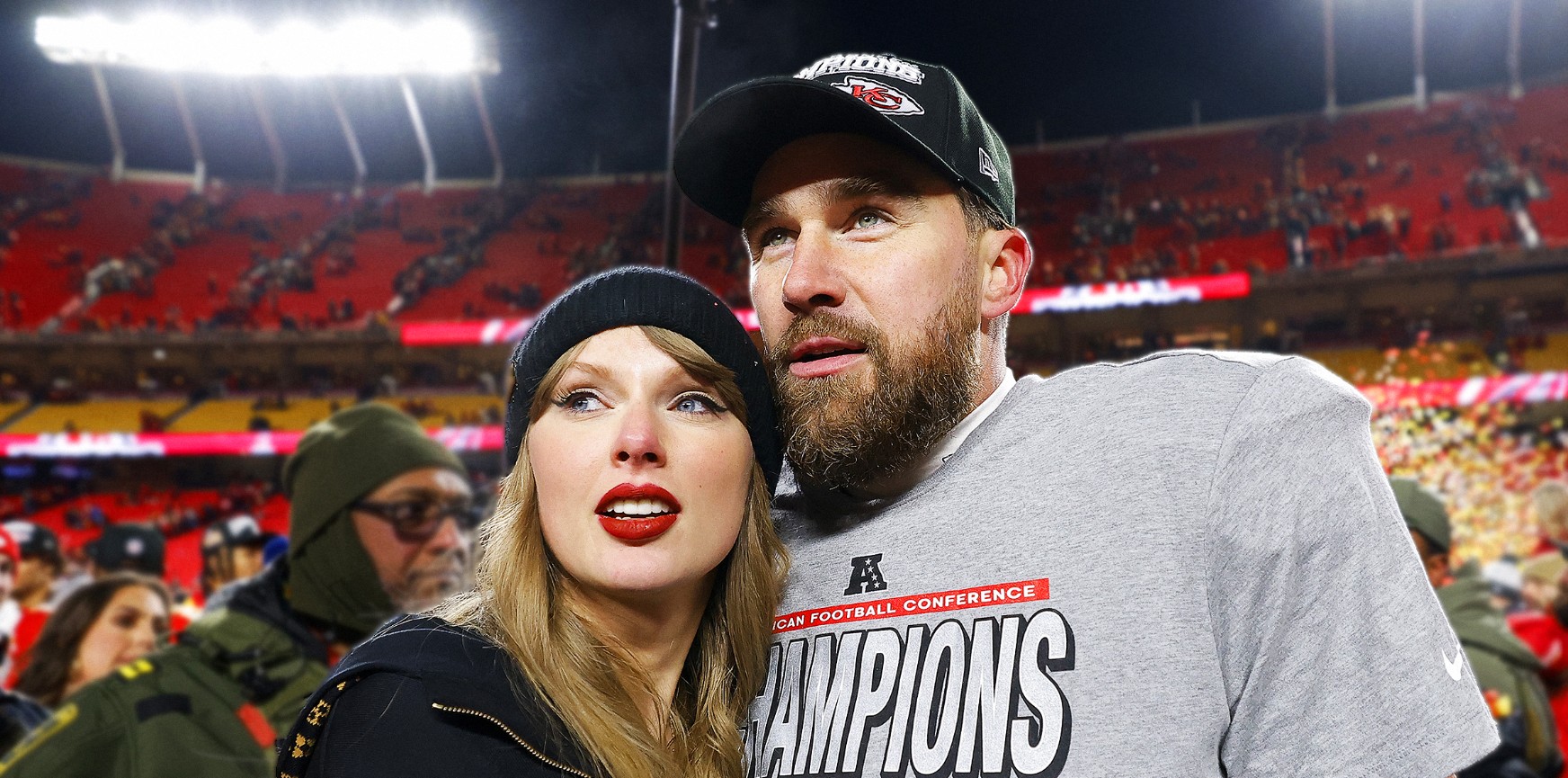 Обложка: Тейлор Свифт и Трэвис Келси / фото: Getty Images