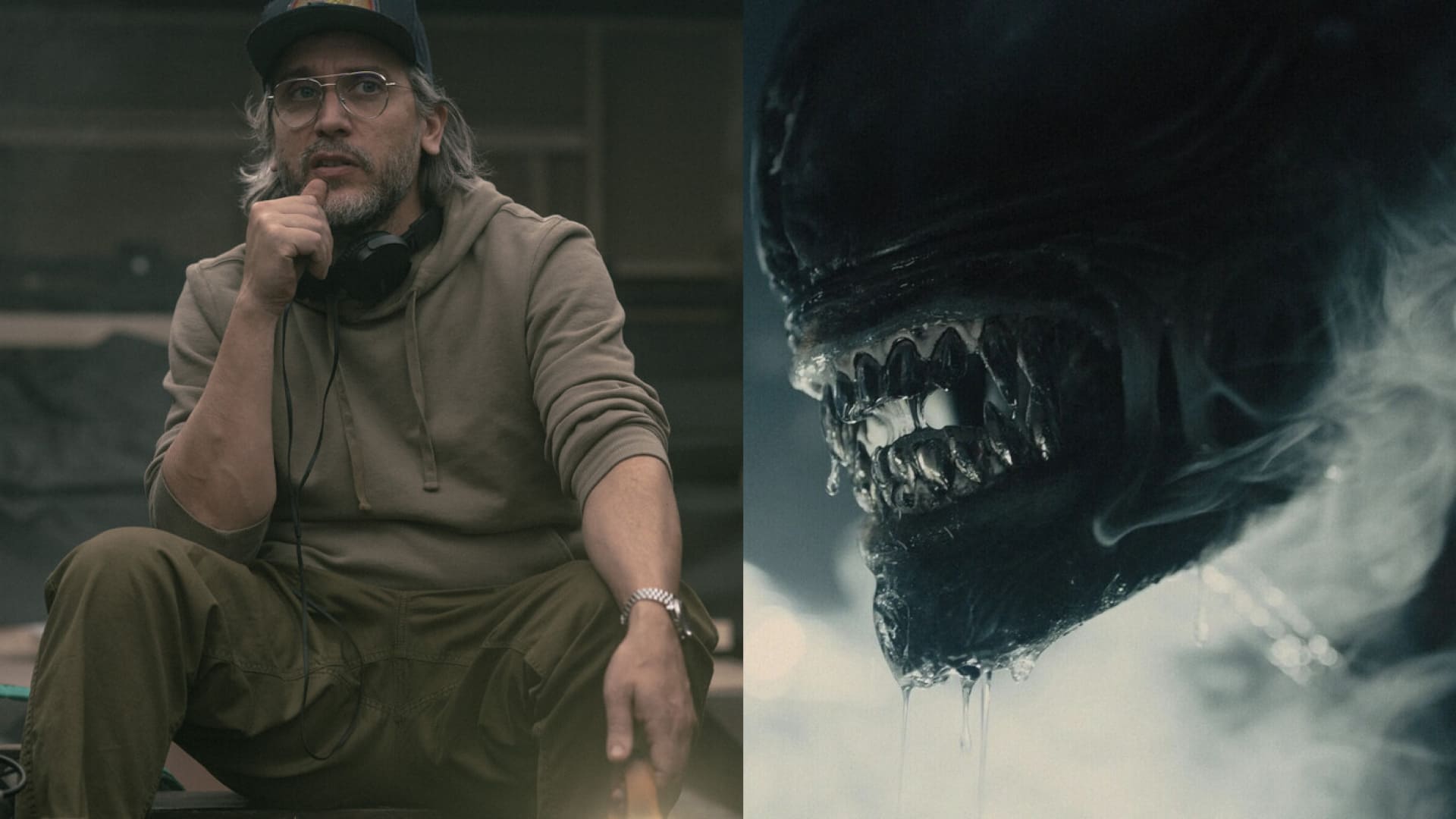 Обложка: съёмки и кадр из фильма «Чужой: Ромул»