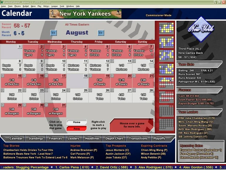 Baseball Mogul 2010 - кадр 2