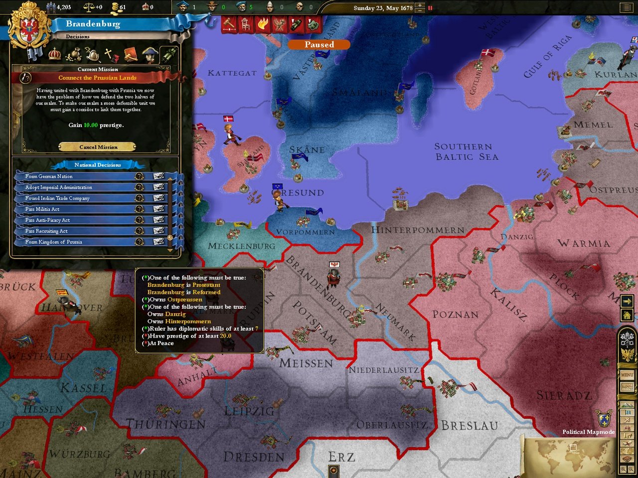 Europa Universalis III: Heir to the Throne — скриншот 2