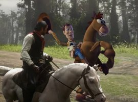 Вуди из «Истории игрушек» пережил весёлые приключения в Red Dead Redemption 2 - изображение 1
