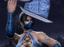 Модель предстала в образе боевой Китаны из серии игр Mortal Kombat - изображение 1