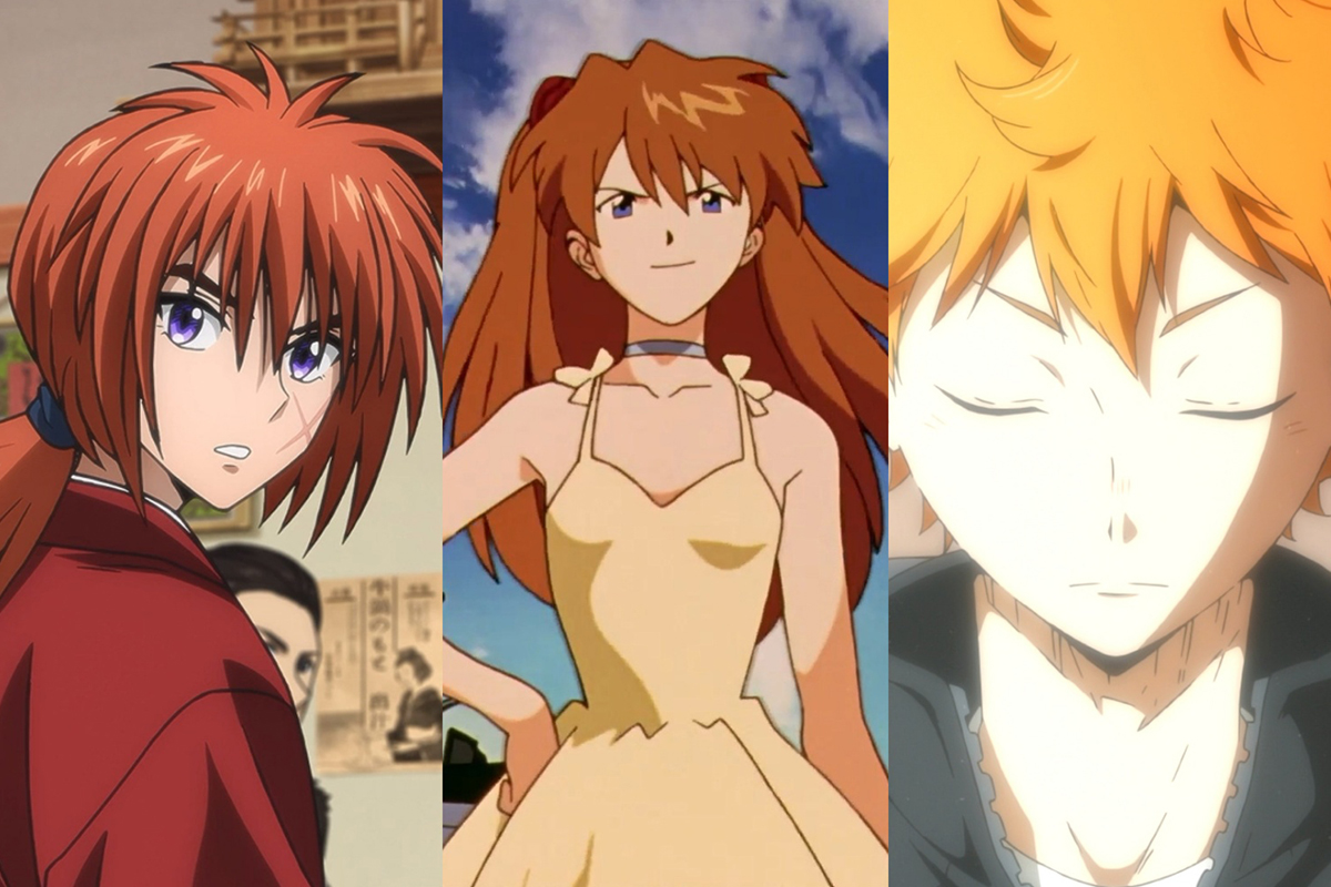 Примеры: Кэнсин Химура из «Бродяги Кэнсина», Аска Лэнгли Сорью из «Евангелиона», Сёё Хината из «Волейбола»