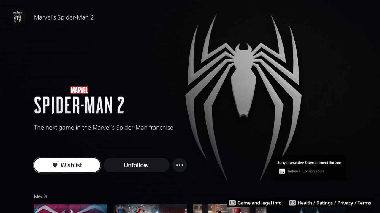 Marvel's Spider-Man 2 теперь можно добавить в список желаемого в PS Store - фото 1