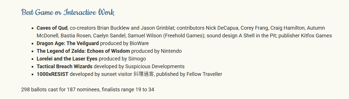 Dragon Age: The Veilguard оказалась среди номинантов на премию «Хьюго» - фото 1