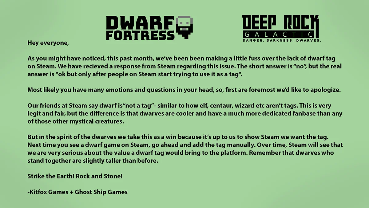 Авторам и фанатам Dwarf Fortress удалось заставить Steam добавить тег «гном» - фото 1