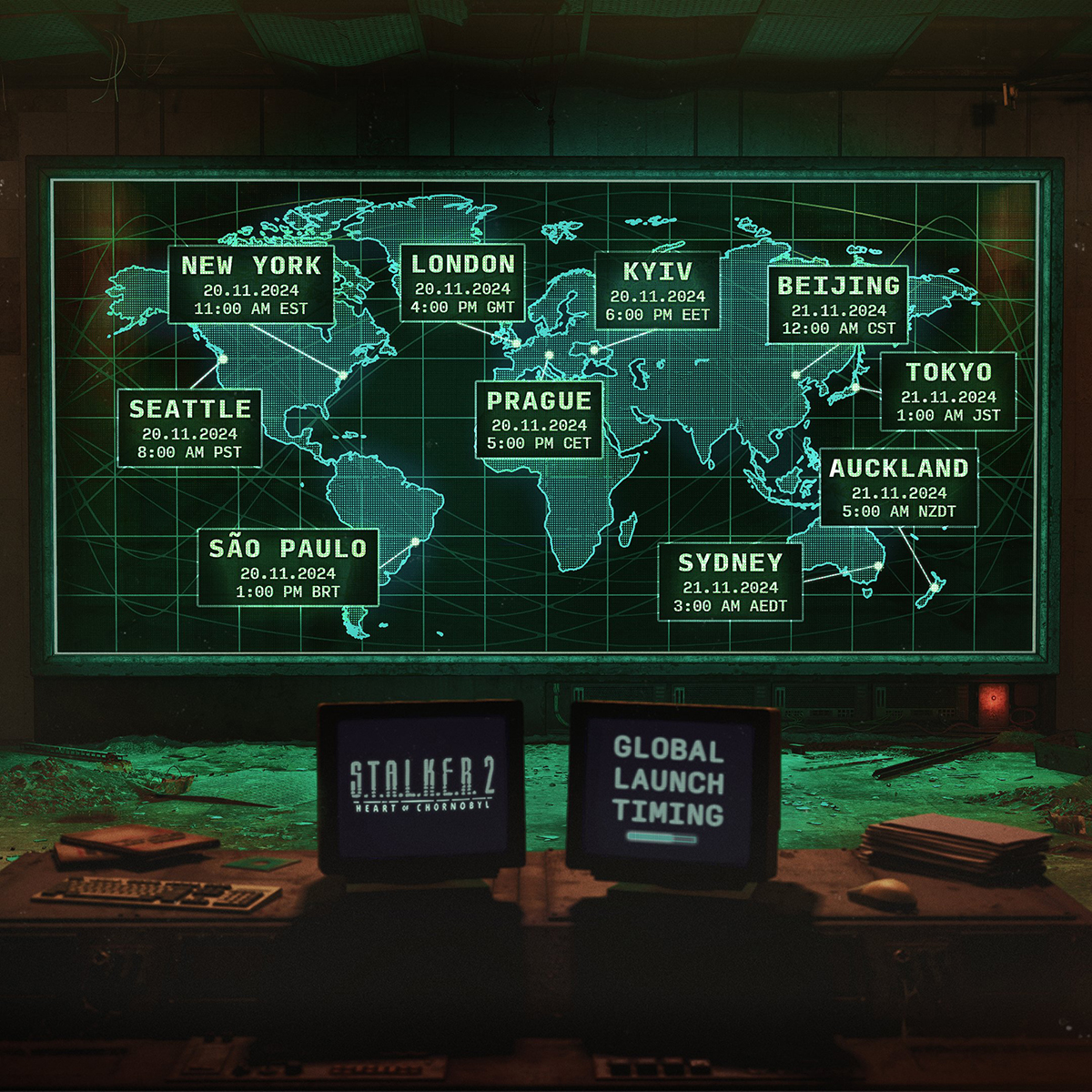 Объявлено точное время выхода STALKER 2: Heart of Chornobyl во всём мире - изображение 1 Объявлено точное время выхода STALKER 2: Heart of Chornobyl во всём мире - фото 1