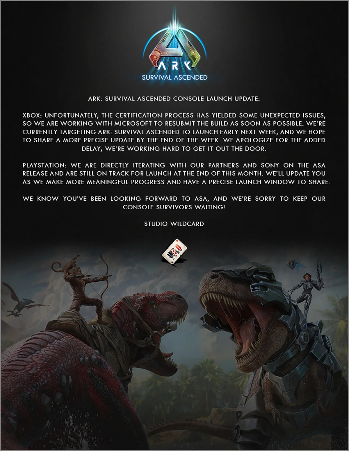 Консольные версии Ark: Survival Ascended отложили - фото 1