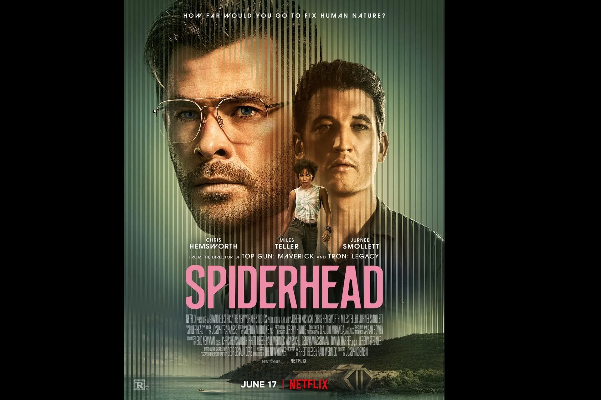 Netflix показал постер фильма «Спайдерхед» с Крисом Хемсвортом и Майлзом Теллером - фото 1