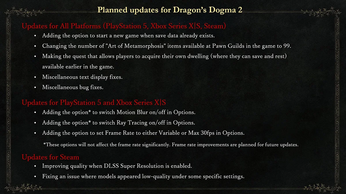 Авторы Dragons Dogma 2 показали запланированные исправления игры - фото 1