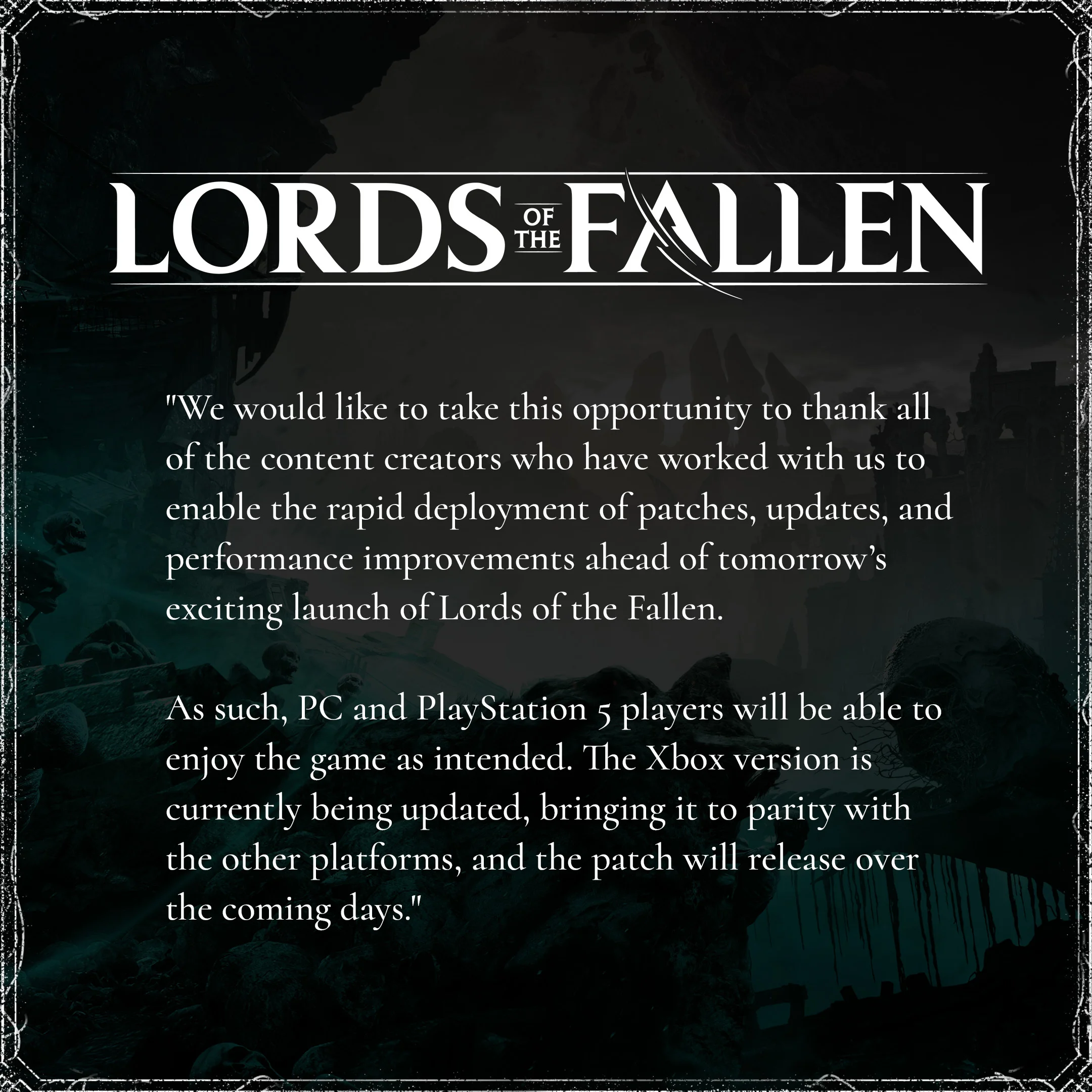 CI Games и Hexworks прокомментировали качество Lords of the Fallen на PC и PS5 - фото 1