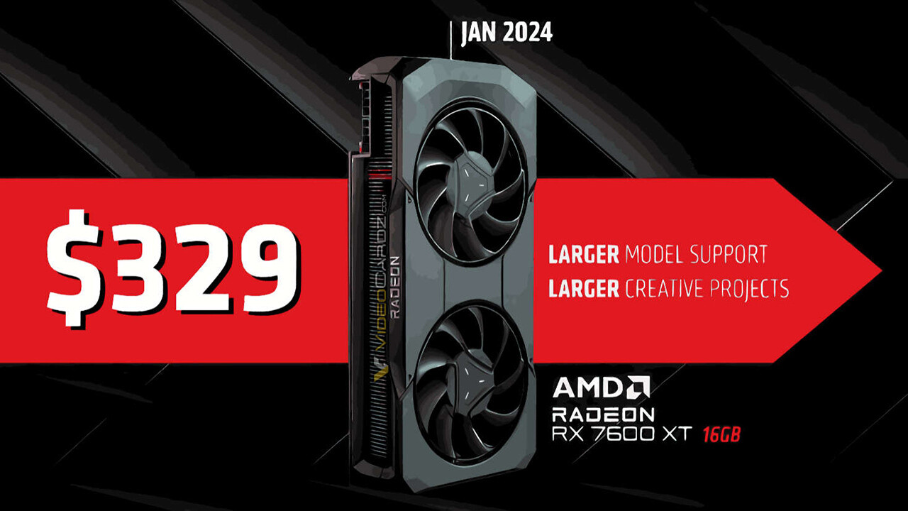 Галерея AMD поделилась характеристиками видеокарты Radeon RX 7600 XT за 329 долларов - 2 фото