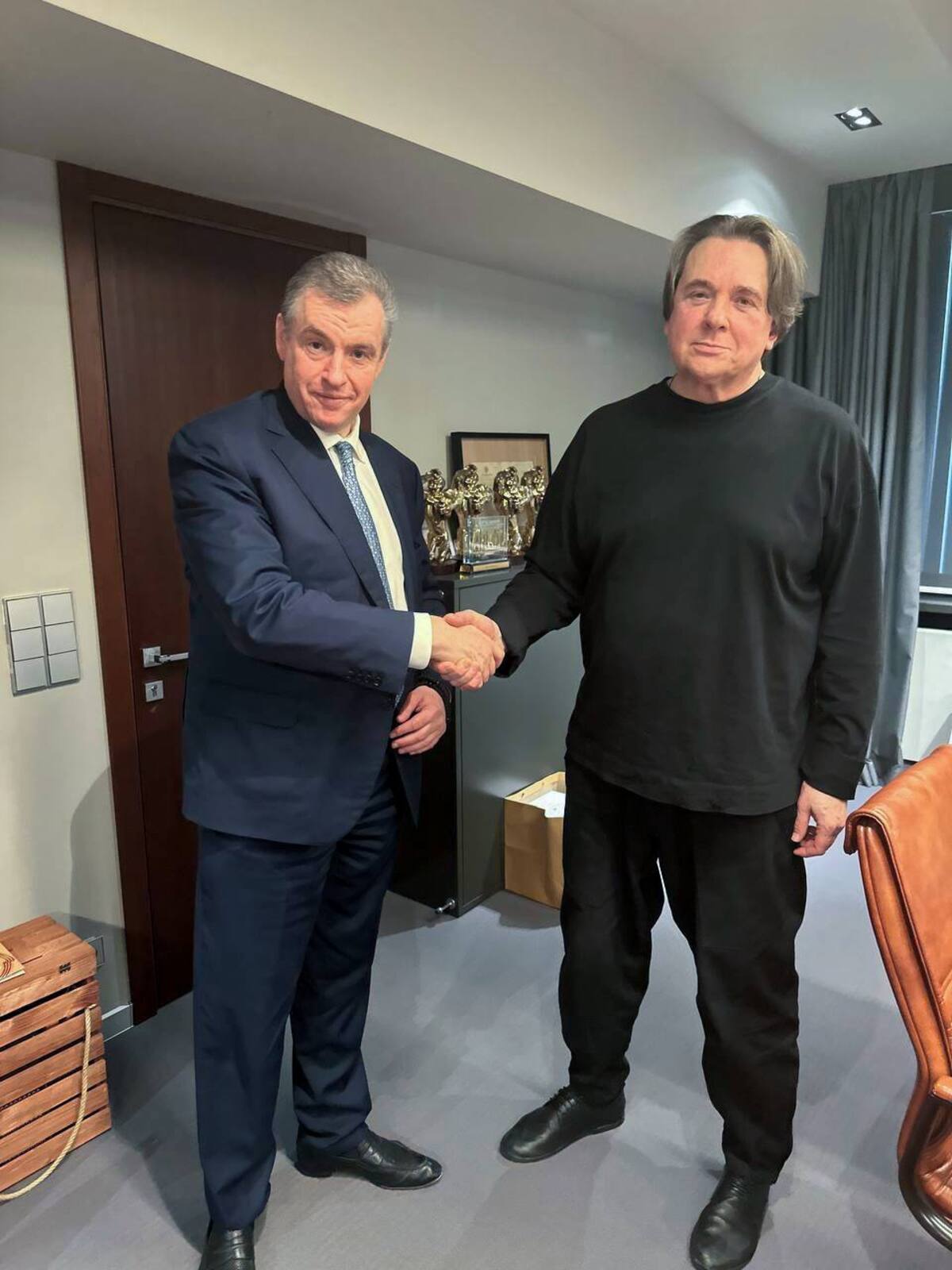 Леонид Слуцкий и Константин Эрнст (фото из соцсетей Леонида Слуцкого)