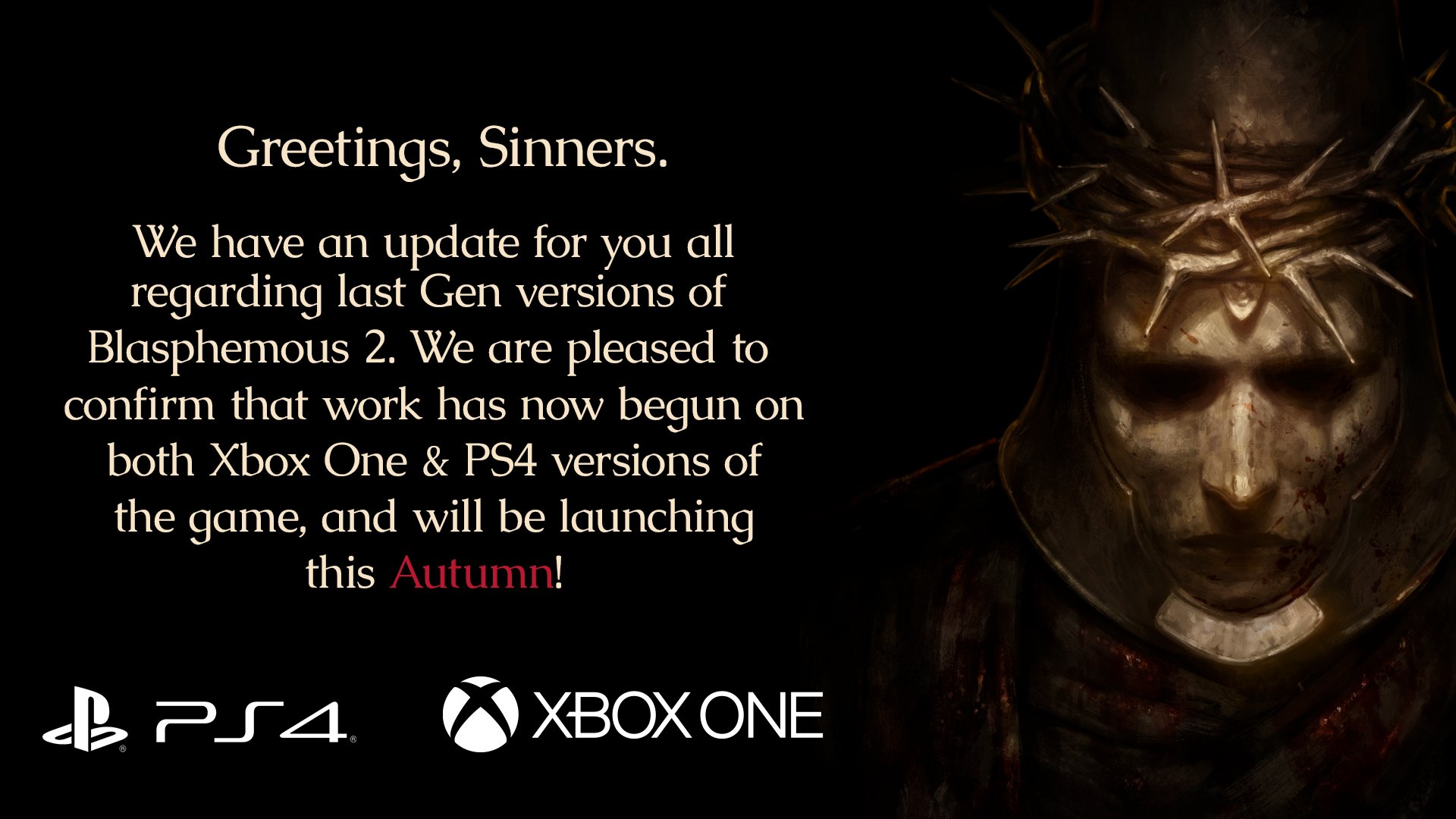 Blasphemous 2 на PS4 и Xbox One выйдет только осенью 2023 года - изображение 1 Blasphemous 2 на PS4 и Xbox One выйдет только осенью 2023 года - фото 1