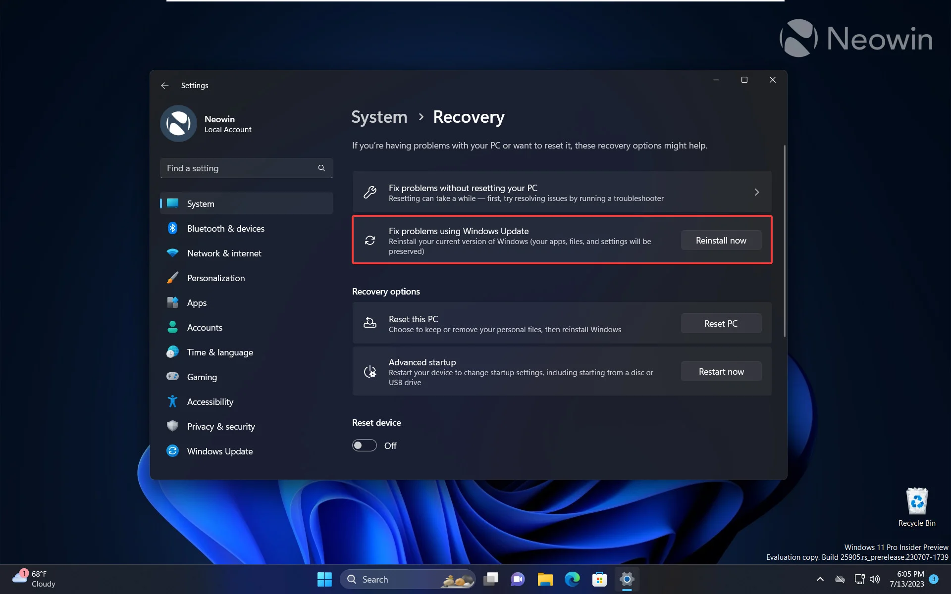 В Windows 11 добавят функцию переустановки ОС без удаления данных - фото 1